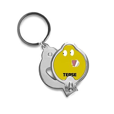 Imagem de Cortador de unhas de dedo amarelo Naughty Emotion LOL Tease Cortador de aço inoxidável