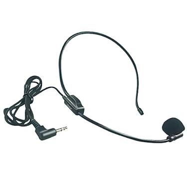 Imagem de Loudspeaker headset wired crophone head-mounted crophone small bee with headset teaching tour megaphone headset black