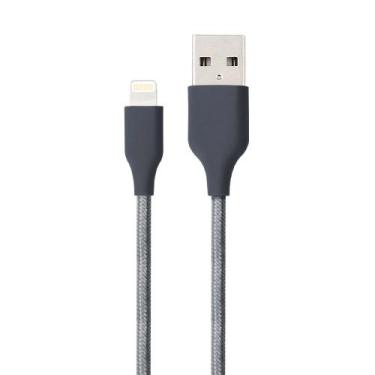 Imagem de Cabo Lightning Geonav MFI em Nylon Trançado com 1,5 Metro Cinza, UNICA