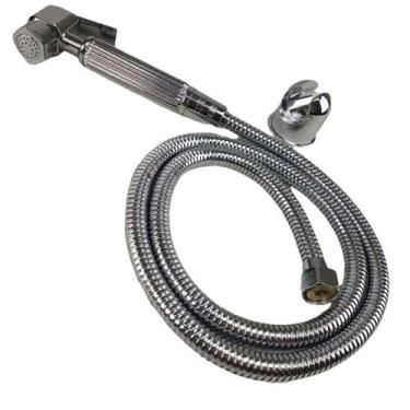 Imagem de Ducha Higienica Intimo Metal Chuveirinho Luxo Banheiro Suporte Cromo B