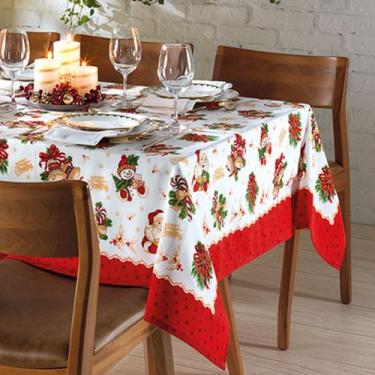 Imagem de Toalha De Mesa Quadrada 4 Lugares Natal Natalino Papai Noel - Dohler