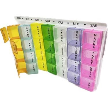 Imagem de Porta Comprimido Semanal e Mensal - Organização Prática e Colorida - O