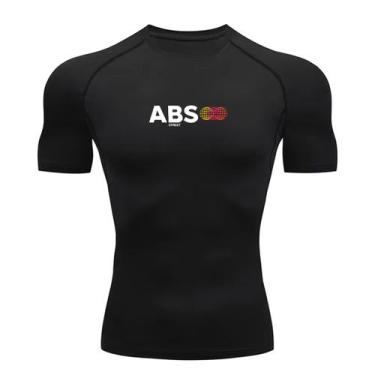 Imagem de Camiseta De Academia Compressão Abstract Abs Color World - Abstract St