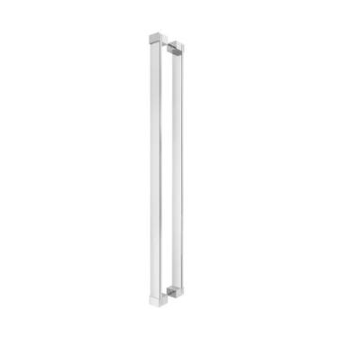 Imagem de Puxador Duplo Aço Inox Escovado 30cm Modelo Atlas - Grego Metal