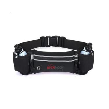 Imagem de Cinto De Hidratação Neoprene Com 2 Garrafas Rythmoon Fit, Preto