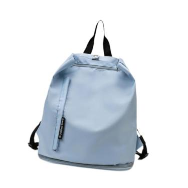 Imagem de Dynwave Mochila de praia Mochila esportiva Mulheres Homens Treino ao ar livre na moda com compartimento para sapatos Maiô à prova d'água Bolsa de ginástica, Céu Azul