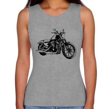 Imagem de Regata Feminina Moto Sportster XL 883 Iron Art - Foca na Moda, Cinza, 