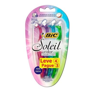 Imagem de APARELHO DE BARBEAR BIC SOLEIL COLOR LEVE 4 PAGUE