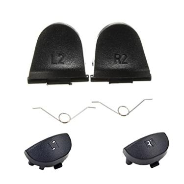 Imagem de Peças de reposição para controle L1 L2 R1 R2 botão 2 molas pretas acessórios de substituição para controle 6 peças esporte ao ar livre