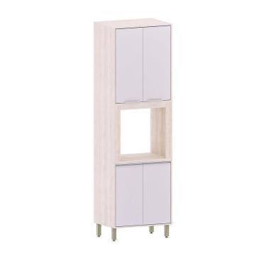 Imagem de Paneleiro De Cozinha 70cm Com 1 Nicho Para Forno E Microonda Pátina-cinza Cristal