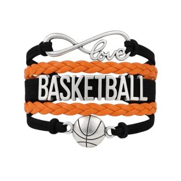 Imagem de Infinity Collection - Presente de pulseira de basquete para times e jogadores, 5 Inch, Zinco