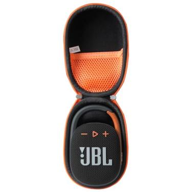 Imagem de Adada Estojo de viagem para JBL Clip 4/JBL Clip 5 - Mini alto-falante Bluetooth portátil (preto + laranja)