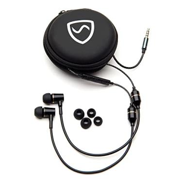 Imagem de Fone de ouvido com tubo de ar proteja seu corpo, fones de ouvido estéreo com microfone e capa, fones de ouvido antiradiação com fio, controles embutidos, funciona em qualquer dispositivo com um