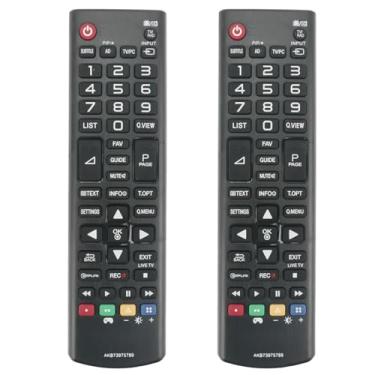 Imagem de Novo pacote com 2 controles remotos de substituição AKB73975789 compatíveis com LG AKB73975781 controle remoto para TV 28MT45D 28MT45V 29MT45D 29MT45V 29MT40D 24MT46D 27MT46D 20MT45D 19MN43D 22MT46D