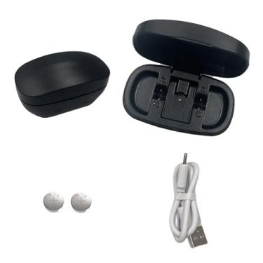 Imagem de Baterias recarregáveis para aparelho auditivo tamanho 13 e estojo carregador, caixa de carregamento para aparelho auditivo com 2 pacotes de baterias recarregáveis para aparelho auditivo, substituição