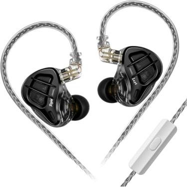 Imagem de Fones de ouvido intra-auriculares KZ ZAR 7BA+1DD Drivers híbridos com fio HiFi Cancelamento de ruído de graves para músicos
