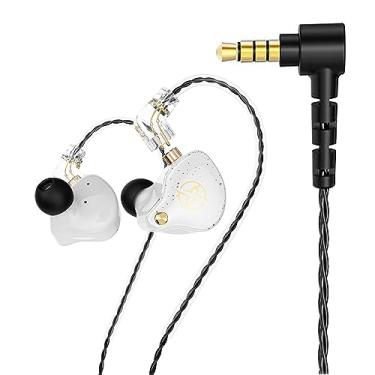 Imagem de FEDAI Fones de ouvido intra-auriculares DX2, fones de ouvido com fio de som superior com driver duplo dinâmico, fones de ouvido profissionais com isolamento de som para cantores/bateristas/músicos com