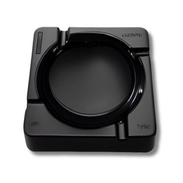 Imagem de Cinzeiro Prato Batedor de Cinzas Preto Multiuso Premium All Black - Un