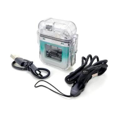 Imagem de Isqueiro Luxo Plasma Eletro Recarregável Usb Led Lanterna - KAPBOM