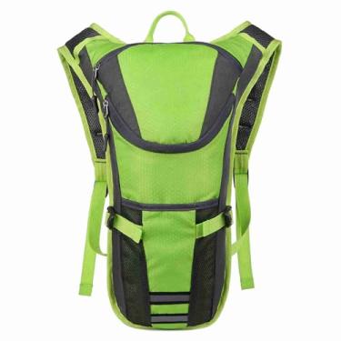 Imagem de Mochila de hidratação Backpack Water Backpack Backpack de Nylon Caminhada de Nylon com compartimento de bexiga de água embutida Design de malha respirável para atividades ao ar (Verde)