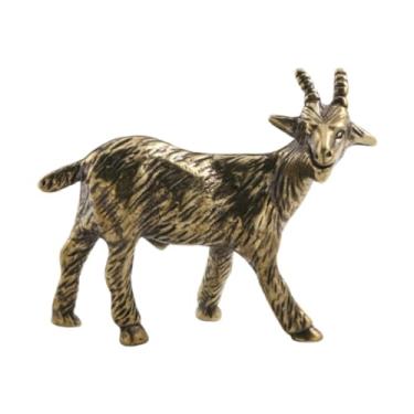 Imagem de KiBcsLic Estátua de ovelha de latão, figura animal, escultura, decoração de mesa para mesa