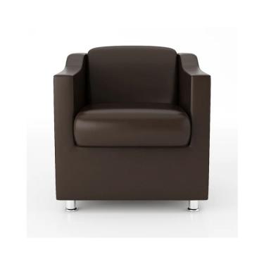 Imagem de Poltrona Bia Decorativa Reforçada Recepção Clinica Salão Sala De Estar Courino