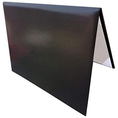 Imagem de Goprety Capa de diploma de couro liso para titular de certificado de graduação adequada para certificados de tamanho 15 x 20 cm preto