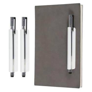 Imagem de PATIKIL 2 suportes adesivos para lápis, clipe universal de 105 mm de comprimento, suporte de caneta de silicone, organizador de canetas de escritório, para mesa, parede, prancheta, notebook, tablet