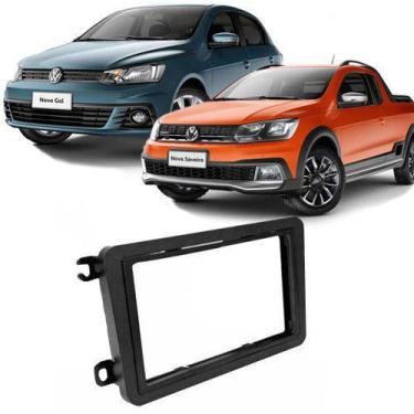 Imagem de Moldura Painel 2 Din Dvd Gol Saveiro G7 2016 à 2017 Preto - S/M