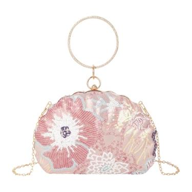 Imagem de Bolsa feminina Seashell Evening Bag Mermaid Chain Strap Clutch Shoulder Bag, 05 - Rosa, Small