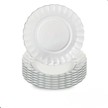 Imagem de Jogo de Pratos Vidro Fundo 6 a 18 Peças Transparente Resistente Ideal para Jantar Bem Embalado (12)