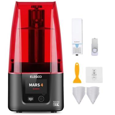 Imagem de Impressora 3D ELEGOO Mars 4 MSLA Resina LCD Monocromática 9K 6,04x3,06