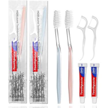 Imagem de Escova de dentes descartável HQSLsund 50 unidades com pasta de dente e
