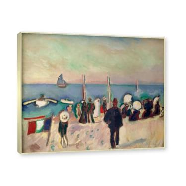 Imagem de NHLDZYH Moldura de champanhe. Impressões Raoul Dufy, (belo cenário 6), pôster de viagem vintage, arte impressionista, imagem de arte de parede em tela para decoração de casa. 40 x 48 cm - 15,7 x 18,9