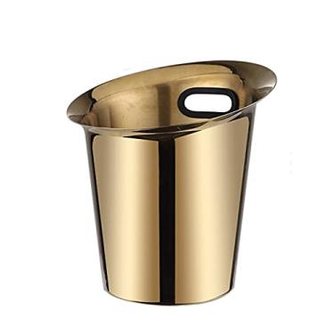 Imagem de Baldes de gelo isolados inclinados de aço inoxidável balde de champanhe balde de cerveja bar doméstico balde de cerveja 2L/4L balde refrigerador para festa/casa/bar/clube balde de cerveja champanhe