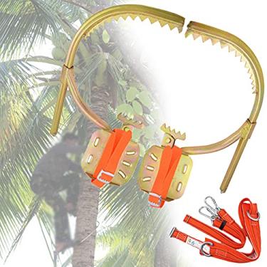 Imagem de Fivela de pé de poste de madeira, artefato de árvores trepadoras, conjunto de equipamento de escalada de árvores ajustável, para escalar, caçar, olhar, pegar frutas, modelo 250