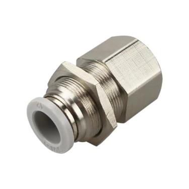 Imagem de 1 peça 1/20.3 cm 1/10.2 cm 3/20.3 cm 1/5.1 cm fêmea x 4 6 8 10 12 mm tubo de latão pneumático anteparo de ar acoplador conector push in (4-01)