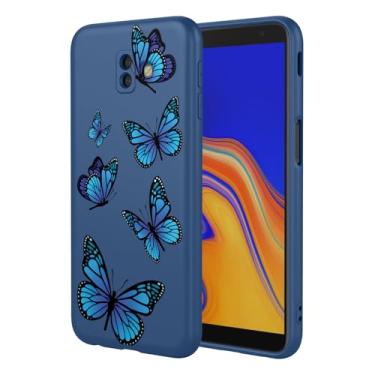 Imagem de HTXWXJC Capa para Galaxy J6 Plus, capa para Samsung J6 Prime, capa para Samsung J6+ SM-J610 à prova de choque flexível bumper TPU capa macia padrão borboleta capa de telefone para Samsung Galaxy J6