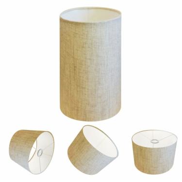 Imagem de Cúpula Abajur Cilíndrica Cp-8002 Ø13x30cm Rustico Bege
