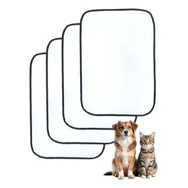 Imagem de Kit 4x Tapete Higiênico Lavável Para Cães 70x50cm - FlocosPet