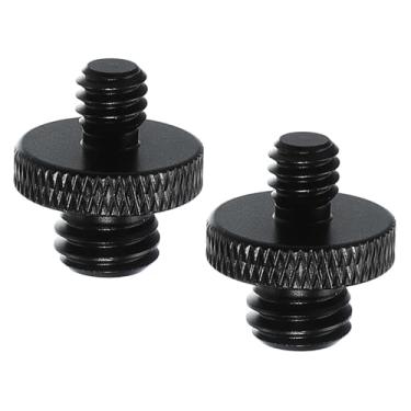 Imagem de PATIKIL Adaptador de parafuso de tripé 1/10.2 cm macho para 3/20.3 cm macho, 2 peças de conectores de porca de tripé parafuso de montagem para câmera conversor de cabeça dupla para suporte de