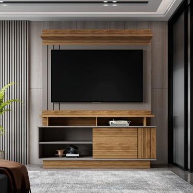 Imagem de Estante Painel Home Para Tv 55" Goiás Grigio Fosco/amêndoa- Mabe Magazine
