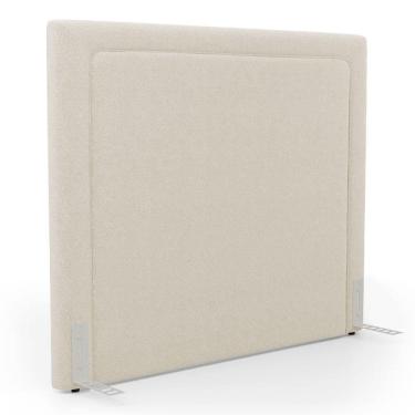Imagem de Cabeceira Cama Box King Size Alba 195cm Com Frame Bouclé Bege - Abmaza