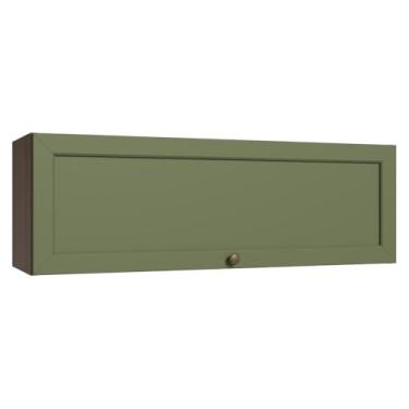 Imagem de Armário Aéreo 100 cm 1 Porta Basculante Rustic/verde Vik Madesa