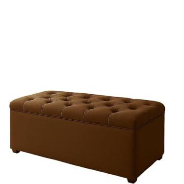Imagem de CAPITONE VELUDO SUEDE PÉ DE CAMA PORTA OBJETOS BRINQUEDOS SAPATOS CASA DECORAÇÃO (MARROM SUEDE)