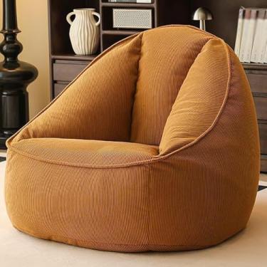 Imagem de Yadlan Bean Bag Cadeira de sofá preguiçosa assento único para quarto, sala de estar, espreguiçadeira reclinável de piso macio para espaços pequenos, confortável e de suporte para longos sentados e