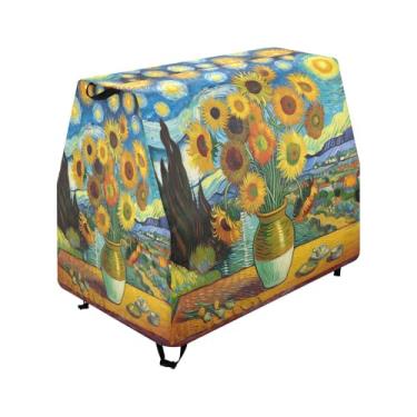 Imagem de Qilmy Starry Sunflowers Kids Water Table Cover, Waterproof Patio Table Covers for Outdoor Toddler Splash Tables, UV Resistant & Dustproof Play Table Protector, Cover Only