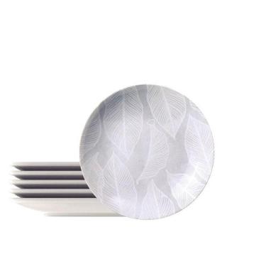 Imagem de Kit Prato Fundo Tramontina Arbo Em Porcelana Decorada 21 Cm 6 Peças Tr