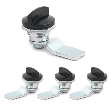 Imagem de JaBoaRe (4 peças) Puxadores de porta fechadura de armário elétrico caixa de came trava de segurança de liga de zinco, trava de came