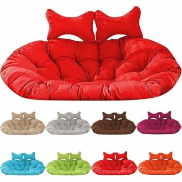 Imagem de Almofada para cadeira suspensa tipo ovo, 6,3" x 39; Almofada grossa para balanço suspenso externo, almofada lavável para cadeira suspensa tipo ovo para jardim